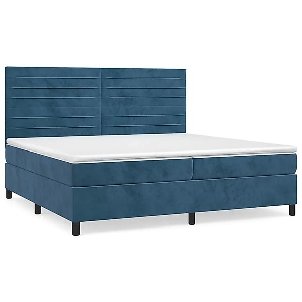 vidaXL Boxspringbett mit Matratze Dunkelblau 200x200 cm Samt1349986 günstig online kaufen