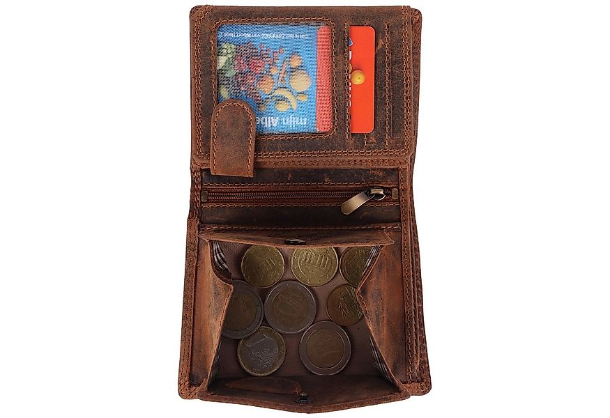 Manza Geldbörse Geldbörse Herren Großes Münzfach Portemonnaie Echt Leder RF günstig online kaufen