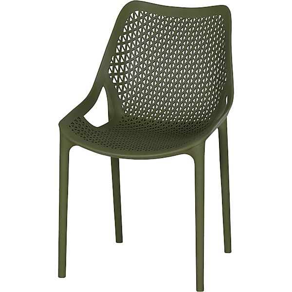 Siena Garden Stapelstuhl District mit Armlehnen Olive günstig online kaufen