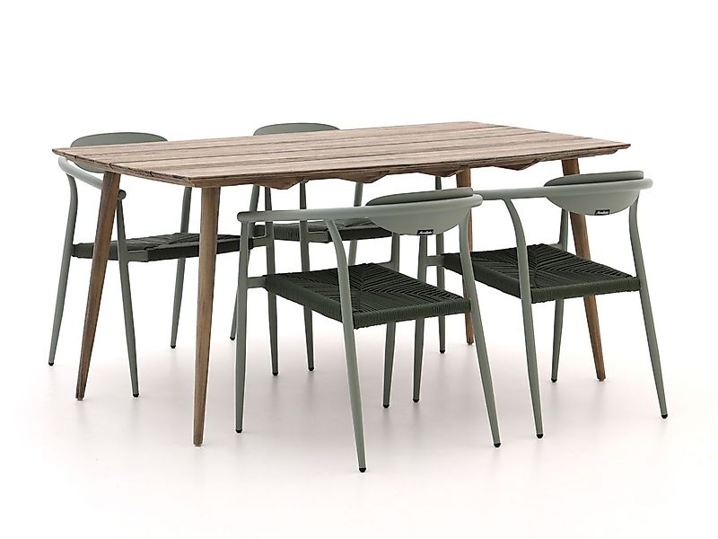 Manifesto Cavone/ROUGH-K 160 cm Gartenmöbel-Set 5-teilig stapelbar günstig online kaufen