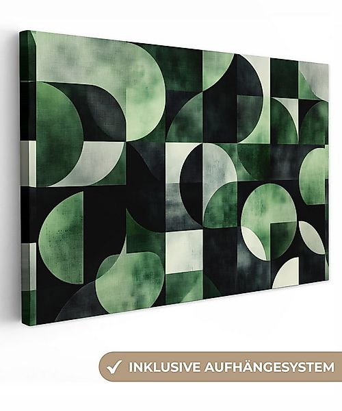 OneMillionCanvasses® Leinwandbild Abstrakt - Grün - Formen, Fotodruck (1 St günstig online kaufen
