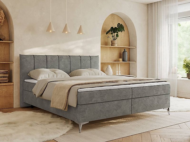 MKS MÖBEL Boxspringbett DRINEA (Set, Packung, Kopfteil, Topper T25, Bonell- günstig online kaufen