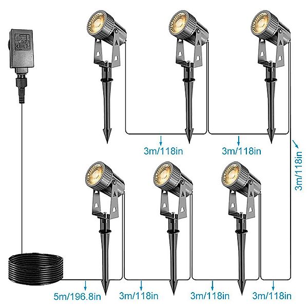 JOYOLEDER LED Gartenstrahler IP66 LED Gartenlampe günstig online kaufen