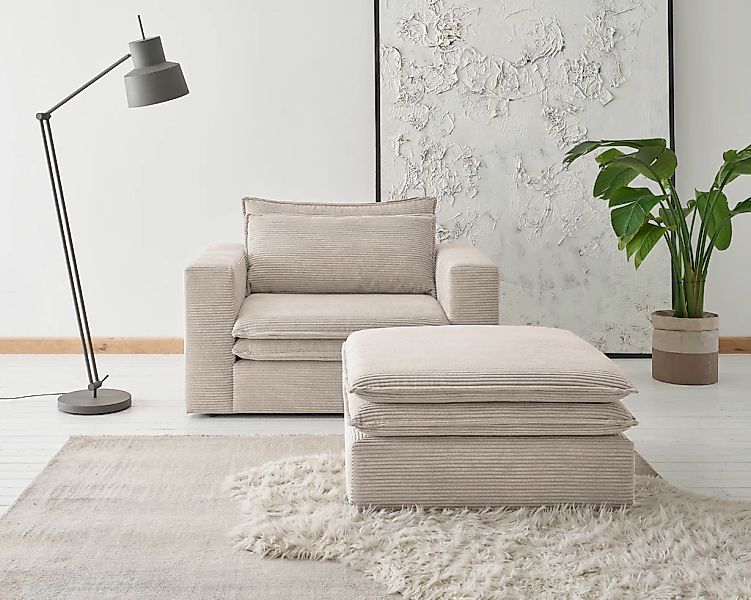 PLACES OF STYLE Sitzgruppe "PIAGGE" 2 Stk. tlg. Hochwertiger Cord, Loveseat günstig online kaufen