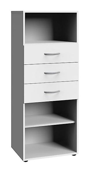 Regal Breite ca. 80 cm inkl. 3 Schubladen MULTIRAUMKONZEPT von Wimex / Weiß günstig online kaufen