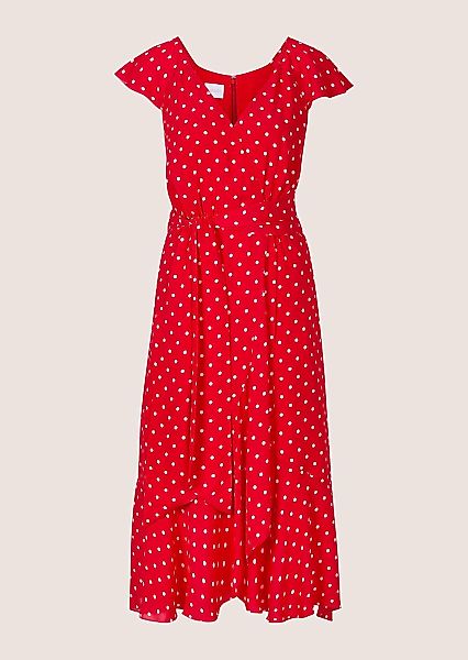 MADELEINE Midikleid "Wickelkleid Midikleid mit Tupfenmuster" Volant am Rock günstig online kaufen