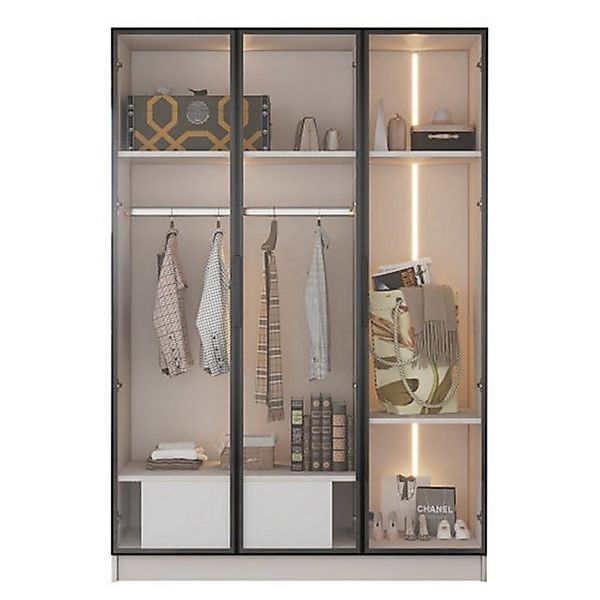 autolock Kleiderschrank Weißer schrank - 110*50*160 günstig online kaufen
