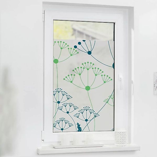 LICHTBLICK Fensterfolie Floral grün B/L: ca. 100x180 cm günstig online kaufen