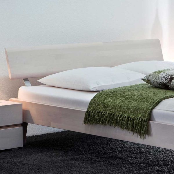 Doppelbett aus massiver Buche günstig online kaufen