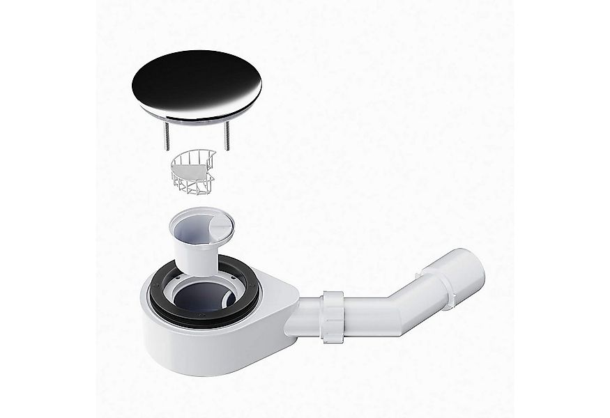 NORDONA Duschablauf Extraflache Ablaufgarnitur mit Haarsieb, Einbautiefe: 6 günstig online kaufen