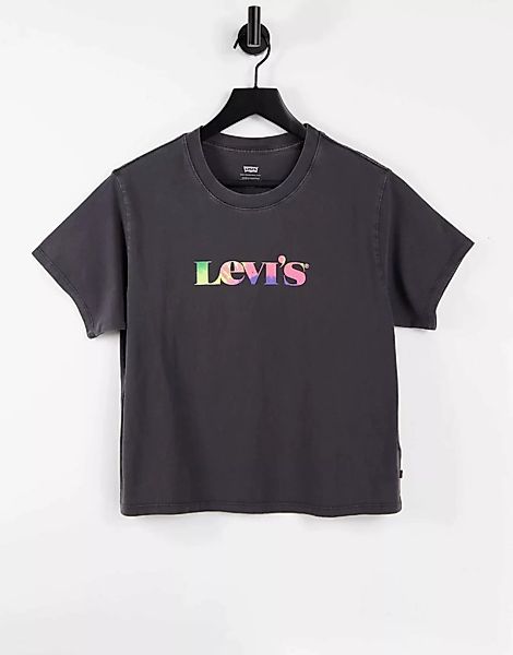 Levi's – Varsity-T-Shirt mit Grafik in Schwarz günstig online kaufen