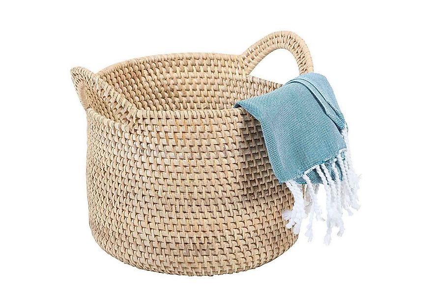 Casa Moro Flechtkorb Rattan Korb ELIE NATUR mit Henkel Weidenkorb (Obstkorb günstig online kaufen