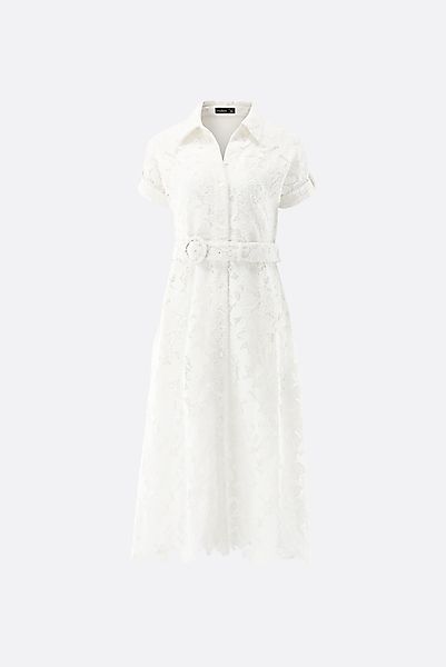 Midi-Hemdblusenkleid aus weicher Spitze günstig online kaufen