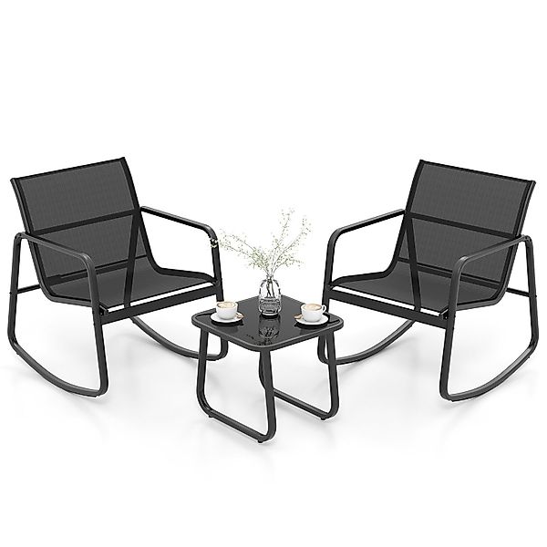 COSTWAY Sitzgruppe, (3-tlg), Balkonset mit 2 günstig online kaufen