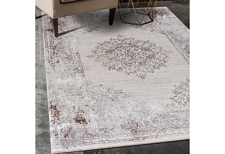 Mazovia Orientteppich Orientalisch Teppich mit Fransen, 80 x 150 cm, Kurzfl günstig online kaufen