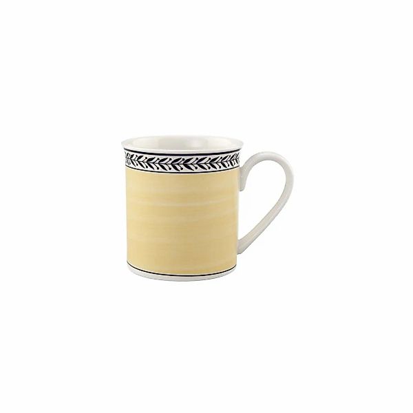 Villeroy & Boch Becher "Kaffeebecher Audun Fleur 300 ml weiß-grau-gelb" günstig online kaufen