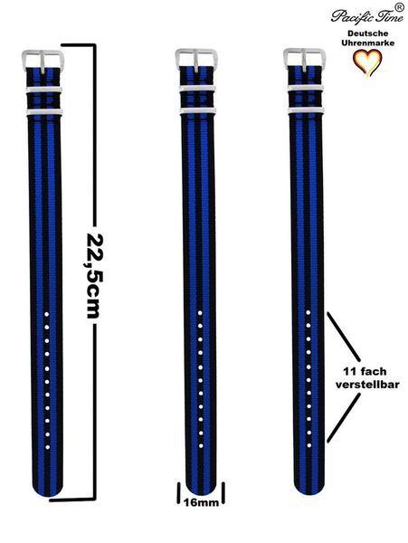 Pacific Time Uhrenarmband Wechselarmband Textil Nylon günstig online kaufen