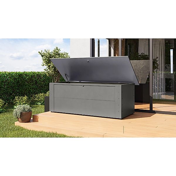 Karibu Garten-Aufbewahrungsbox Elara 3 Graualuminium 10 x 80 x 182 cm günstig online kaufen