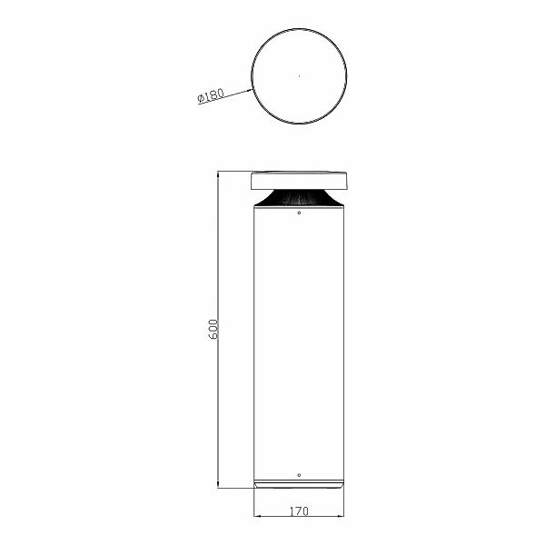 LED-Wegeleuchte Faro, Höhe 60 cm, dunkelgrau, DALI, 3.000 K günstig online kaufen