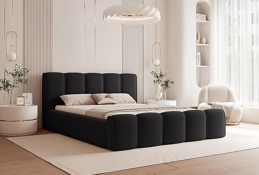 Compleo Polsterbett HERME Gepolstertes Kopfteil, Bubble günstig online kaufen