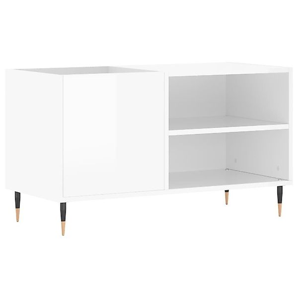 vidaXL Media-Regal Plattenschrank Hochglanz-Weiß 85x38x48 cm günstig online kaufen