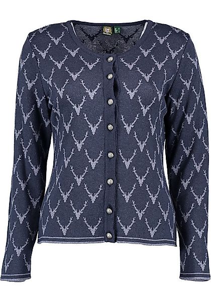 OS Trachten Strickjacke Ewipe Tailliert, lang geschnitten, Rundhals, Allove günstig online kaufen