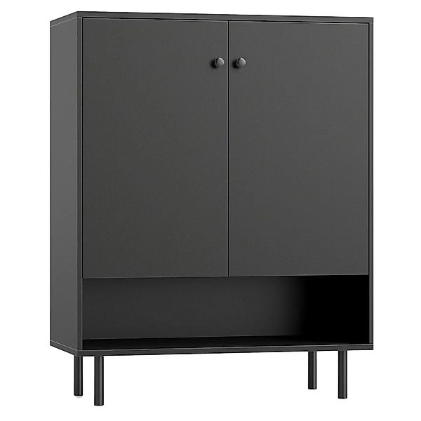 Costway Anrichteschrank Buffetschrank Modern Schwarz 75 x 35 x 95 cm günstig online kaufen