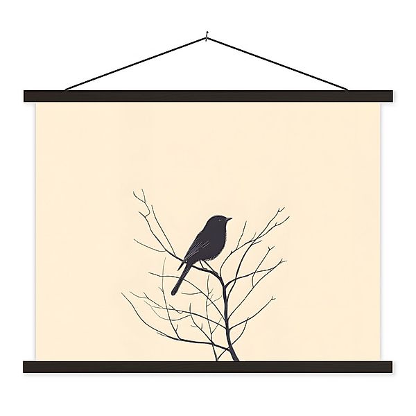 MuchoWow Poster Vogel - Schwarz - günstig online kaufen