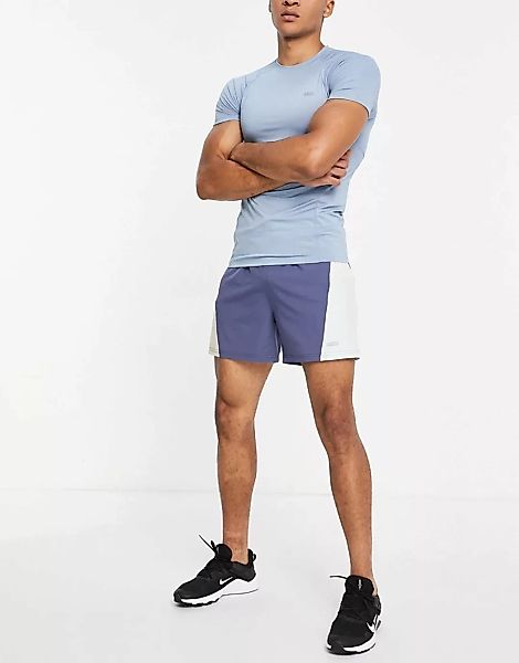 ASOS 4505 – Trainings-Shorts mit Kontrastbahnen-Blau günstig online kaufen