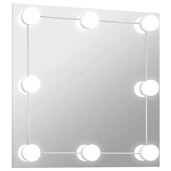 vidaXL Wandspiegel mit LED-Beleuchtung Quadratisch Glas 3078636 günstig online kaufen