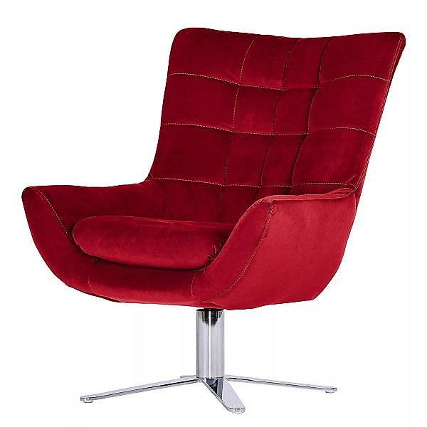 home24 loftscape Sessel Chassy II Rot Microfaser 81x92x90 cm (BxHxT) günstig online kaufen