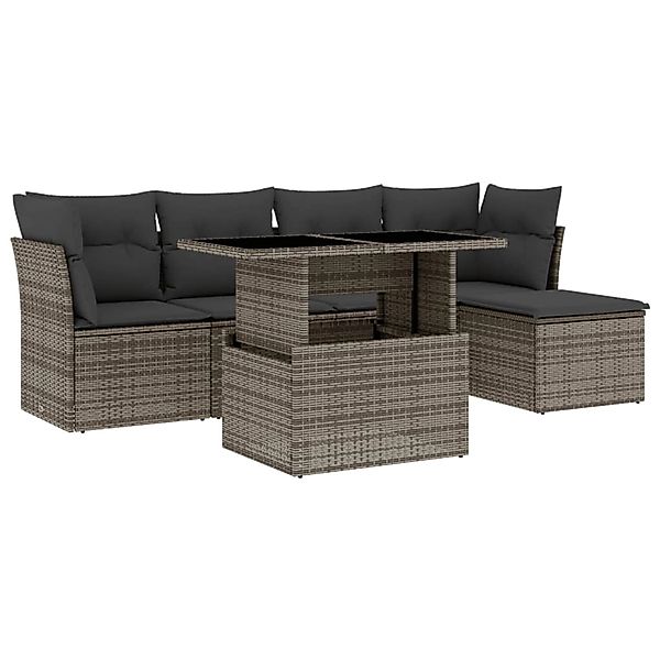 vidaXL Gartenlounge-Set 6-tlg. Garten-Sofagarnitur mit Kissen günstig online kaufen