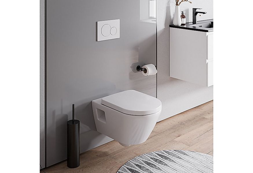 Bernstein Tiefspül-WC VIVEO, Toilette wandhängend mit WC-Sitz, Abgang - waa günstig online kaufen