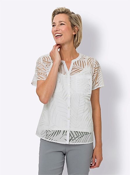 Sieh an! Klassische Bluse Kurzarm-Bluse günstig online kaufen