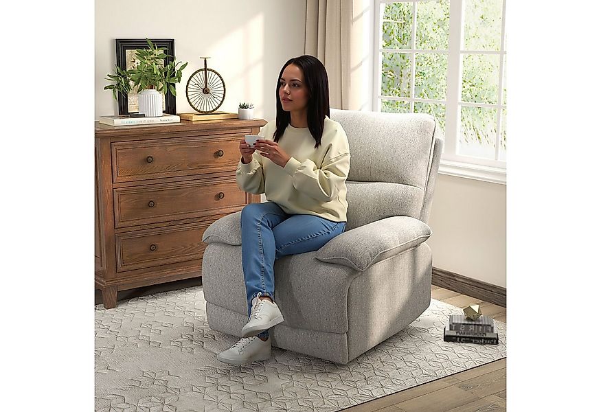 HOMCOM Relaxsessel Recliner Sessel, Stoff Recliner Stuhl mit Beinauflage (F günstig online kaufen
