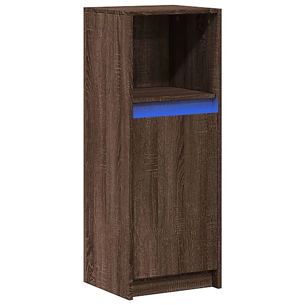 vidaXL LED-Sideboard Braun Eichen-Optik 38x34x100 cm Holzwerkstoff 852172 günstig online kaufen