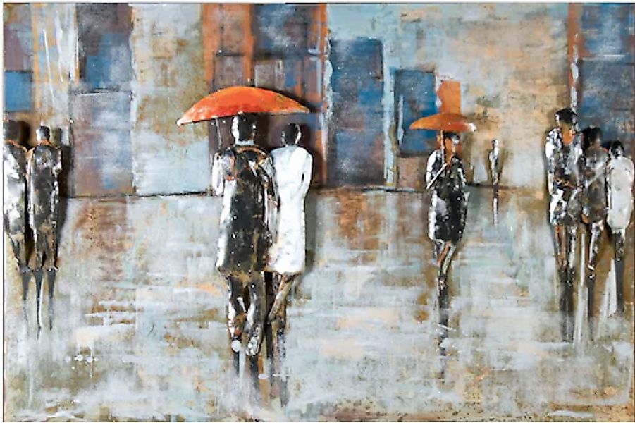 GILDE GALLERY Metallbild »Kunstobjekt Rainy Day« Menschen 1 Stk. tlg. günstig online kaufen
