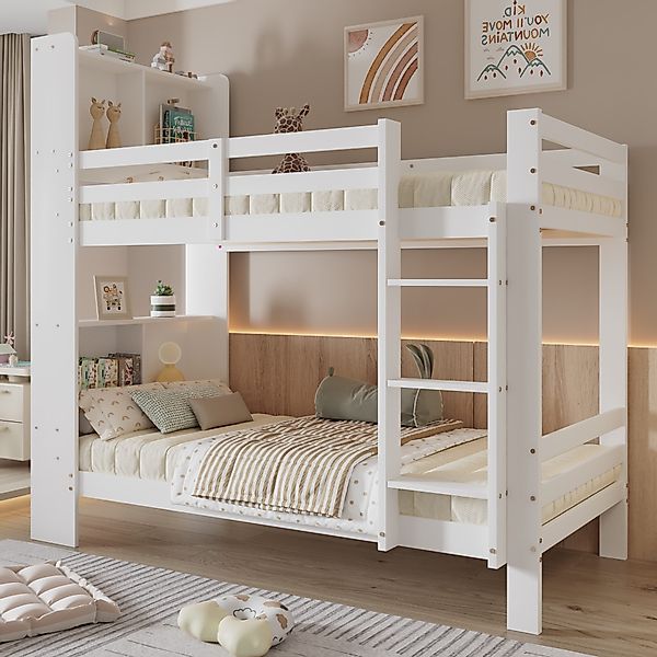 TavilaEcon Etagenbett mit Regalen & dreistufiger günstig online kaufen