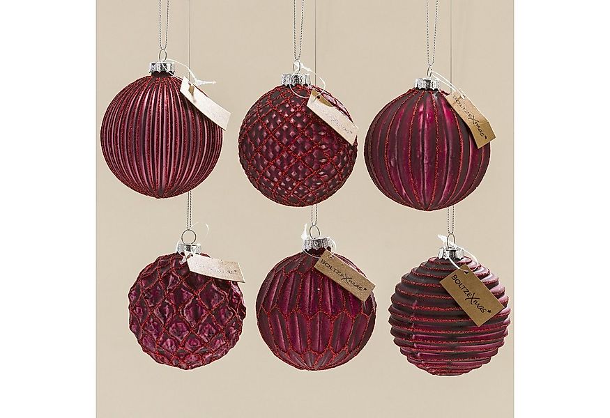 BOLTZE GRUPPE GmbH Weihnachtsbaumkugel Weihnachtskugel Classic Glas Ø.8 cm günstig online kaufen