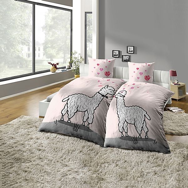 KiNZLER Bettwäsche ""Lama"" 4 Stk. tlg. Pflegeleicht günstig online kaufen