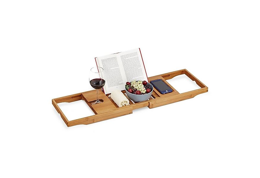 relaxdays Badewannenablage aus Bambus günstig online kaufen