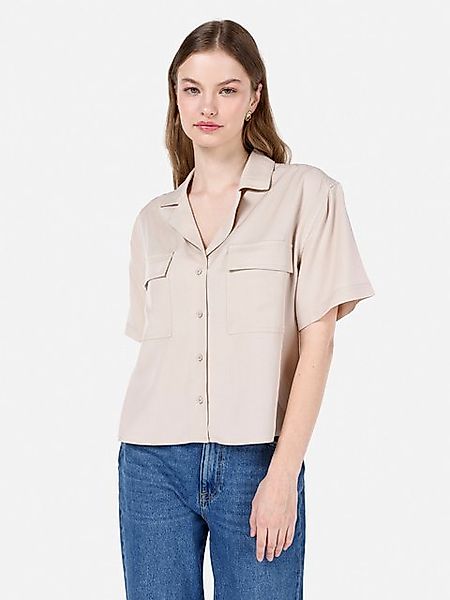 Colins V-Shirt Colins Regular Fit Shirt Neck Unifarbenes Damen Kurzarmshirt günstig online kaufen