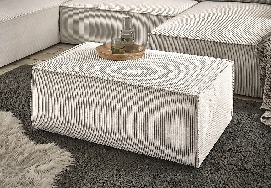 Home affaire Hocker "SHERWOOD, Polsterhocker in 3 Stoffarten verfügbar", pa günstig online kaufen