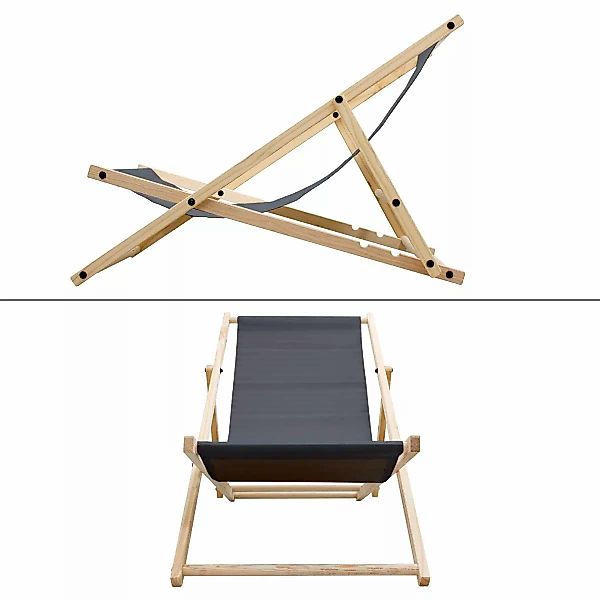 ECD Germany Gartenliege Holz Beachstuhl klappbarer günstig online kaufen