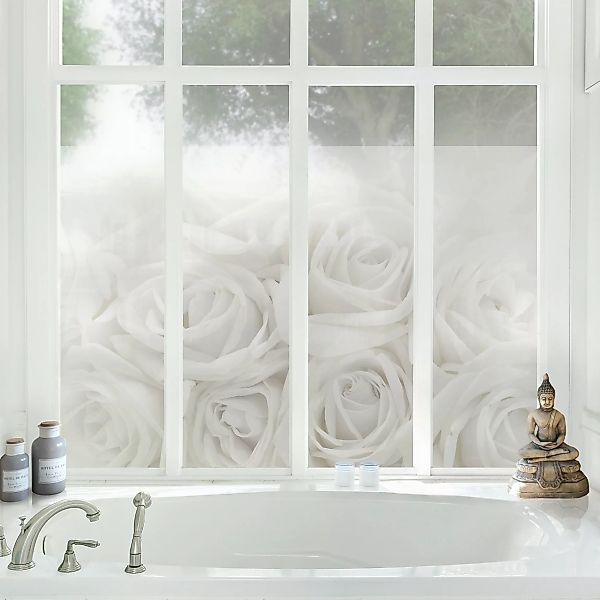 Fensterfolie Weiße Rosen günstig online kaufen
