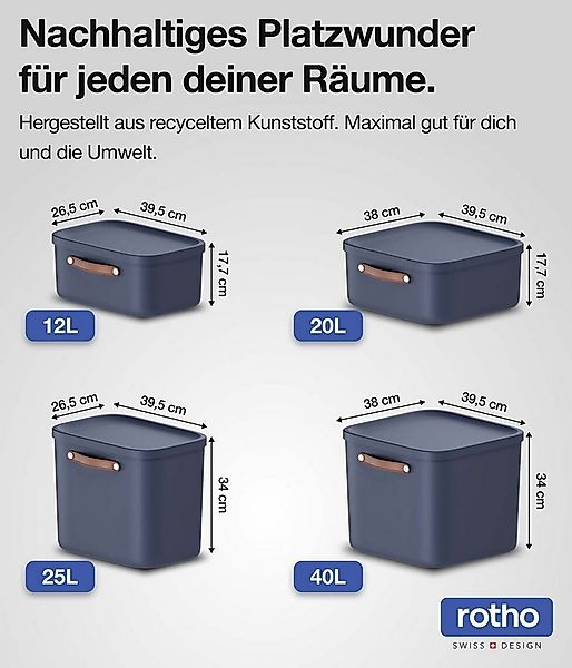 ROTHO Aufbewahrungsbox 4er-Set Kiste mit Deckel Maloja 40l (Aufbewahrungsse günstig online kaufen