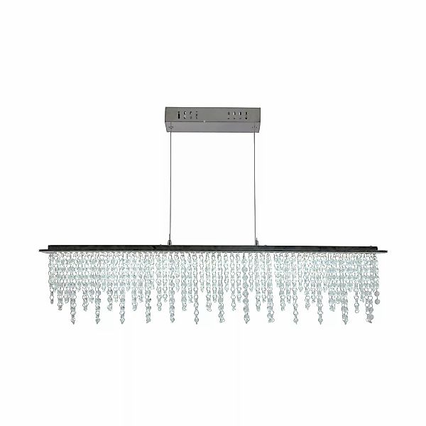 Näve Leuchten LED Pendelleuchte Chrom klar Metall Glas B/H/T: ca. 120x150x1 günstig online kaufen