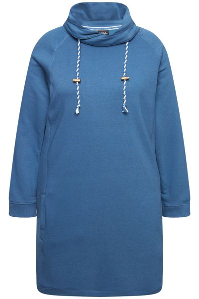 Ulla Popken Jerseykleid Sweatkleid Stehkragen Langarm günstig online kaufen