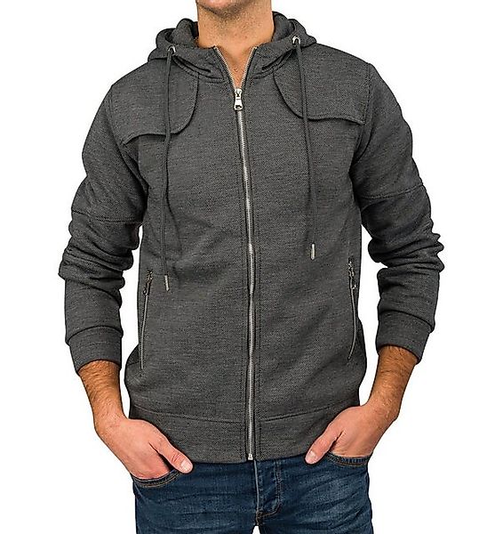 Egomaxx Hoodie Sweat Jacke Kapuzenjacke Zip Hoodie (1-tlg) 1641 in Grau günstig online kaufen