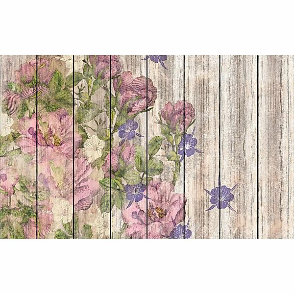 Sanders & Sanders Fototapete Holz Multicolor 400 x 250 cm 611949 günstig online kaufen